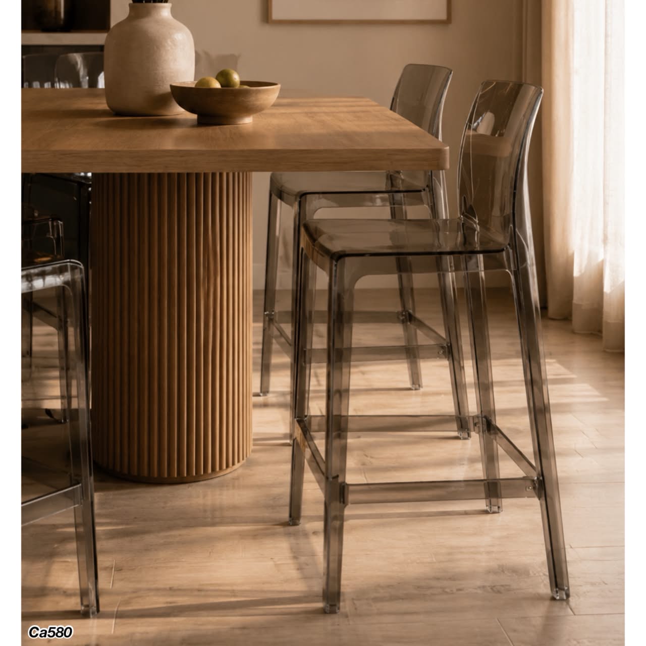Silla de barra gris transparente PC 48cm* 47.5cm* 94cm